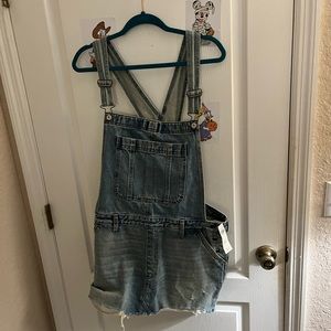 Abercrombie & Fitch Mini Overall Denim Dress